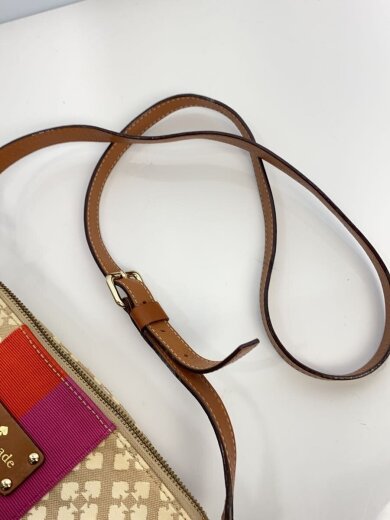 商品画像：ショルダーバッグ/コットン/キャメル/総柄/汚れ有り/ケイトスペードニューヨーク 9