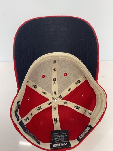 商品画像：キャップ/S/コットン/レッド/無地/メンズ/ニューエラ 4