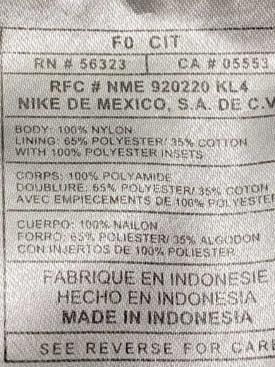 商品画像：ナイロンジャケット/M/ナイロン/BLU/無地/NME 920220 KL4 4