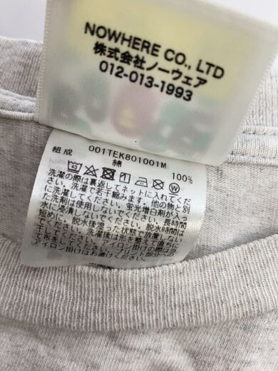 商品画像：Tシャツ/XL/コットン/グレー/プリント/001TEK801001M/穴空き有り 4