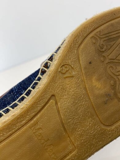 商品画像：エスパドリーユ/ロゴ/37/インディゴ/デニム/マックスマーラ 5