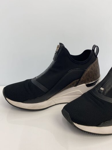 商品画像：ハイカットスニーカー/センタージップ/7.5M/ブラック/レザー/マイケルコース 8