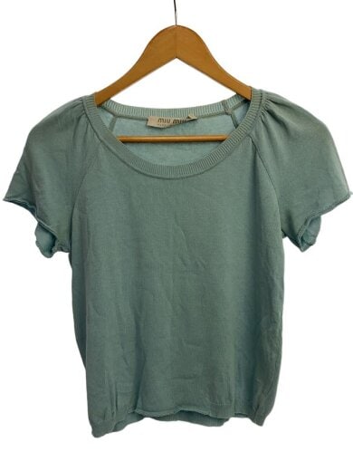 商品画像：ニット・セーター(薄手)/38/コットン/ブルー/ミュウミュウ 1