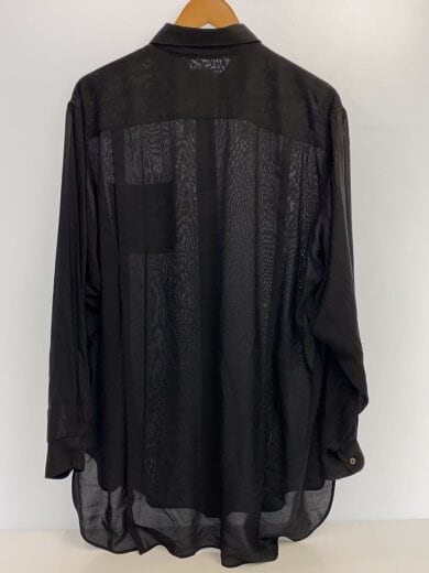 商品画像：長袖シャツ/M/レーヨン/ブラック/無地/HB-E90-242/ヨウジヤマモトコスチュームドオム 2