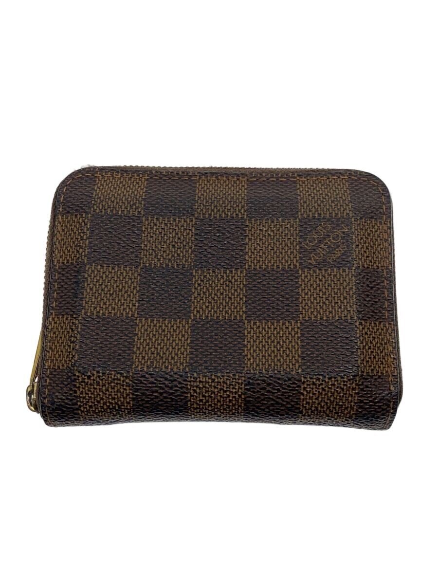 LOUIS VUITTON / ジッピー・パース_ダミエ・エベヌ/PVC/BRW/メンズ