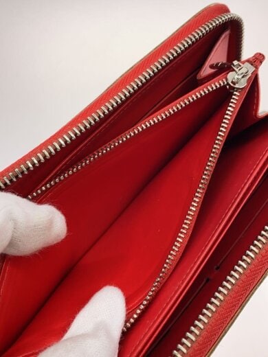 商品画像：ジッピー・ウォレット_モノグラム・ヴェルニ/牛革/RED/レディース 5