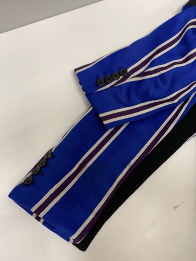 商品画像：スリーブ切替/ジップアップウールブルゾン/ジャケット/S/ウール/NVY// 5