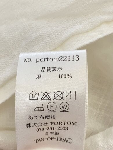 商品画像：ノースリーブワンピース/--/リネン/WHT/portom22113 4