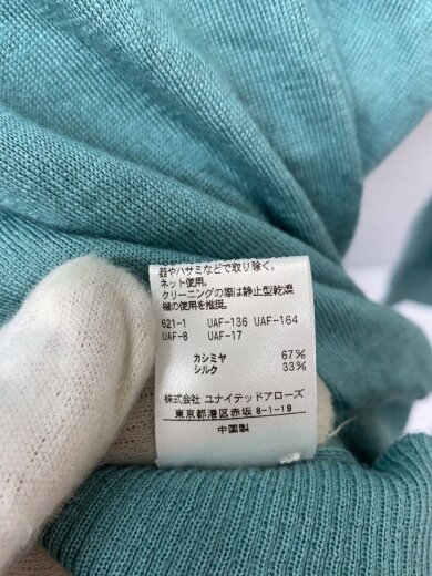 商品画像：ニット・セーター(薄手)/2/カシミア/BLU/無地 5