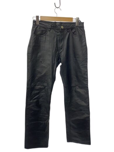 商品画像：ストレートパンツ/76/山羊革/BLK/無地/BMS90-020-09 1