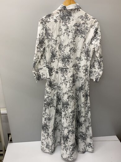 商品画像：IL VENTO＆LA SETA/長袖ワンピース/M/コットン/WHT/花柄 2