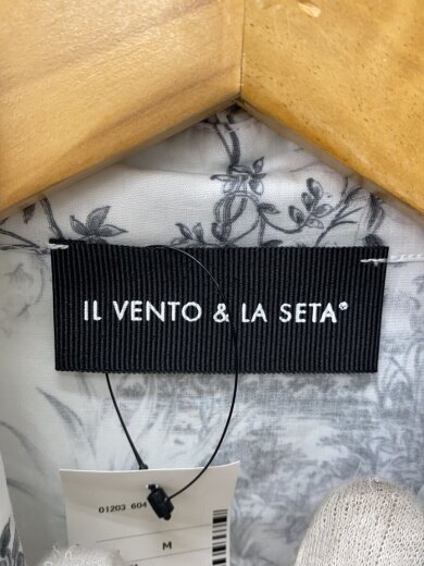 商品画像：IL VENTO＆LA SETA/長袖ワンピース/M/コットン/WHT/花柄 3