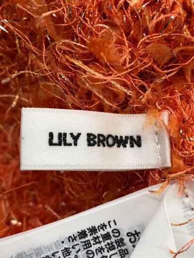 商品画像：フリンジフェザーニットトップス/one/ポリエステル/オレンジ/LWNT251059 3