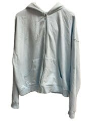 FADED MONSTER ZIP HOODIE/L/コットン/ブルー