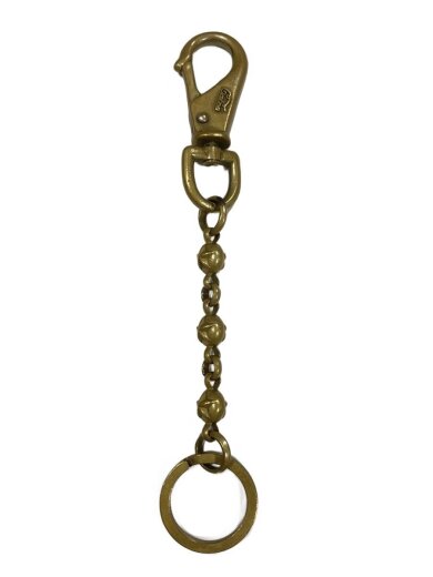 商品画像：STAR BALL CHAIN KEY RING/真鍮/ゴールド/メンズ 1