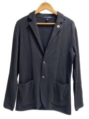 ニットテーラードジャケット/2B/M/コットン/BLK/KN.1301