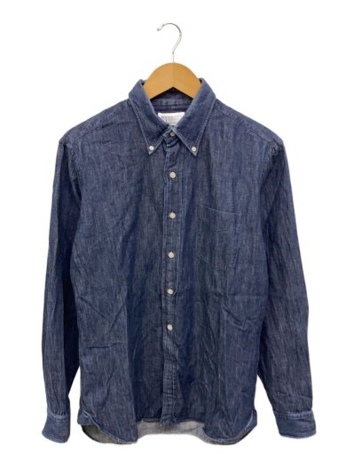 商品画像：長袖シャツ/15.5/コットン/ブルー 1