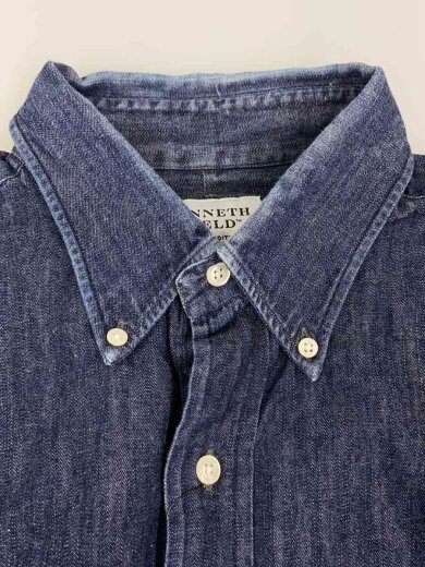 商品画像：長袖シャツ/15.5/コットン/ブルー 6