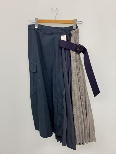 商品画像：コンビネーションミリタリースカート/M/コットン/NVY/チェック/AK736KY 1