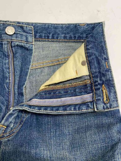 商品画像：クロスハッチデニム/セミワイドパンツ/32/コットン/IDG/12-04-24-04103 3