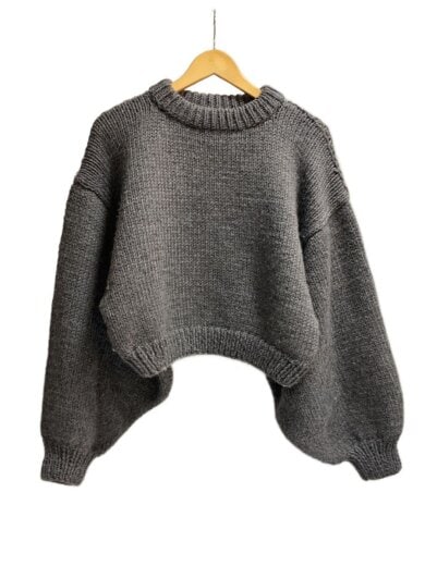 商品画像：ボリュームスリーブセーター/クロップド丈/XS/ウール/GRY 1