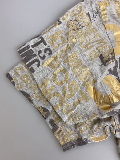 商品画像：Tシャツ/S/コットン/グレー/総柄/PS-T041/AD2006/ゴールド期 5