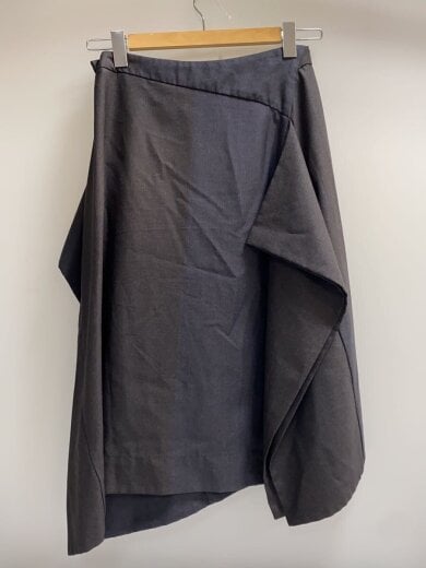 商品画像：変形Aラインロングスカート/42/コットン/グレー/356-01-25025 2