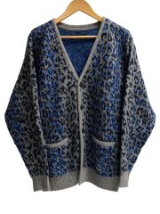 LEOPARD MOHAIR JACQUARD KNIT CARDIGAN/M/GRY/25FW-WMK-KN08