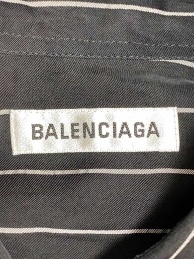 商品画像：長袖シャツ/34/キュプラ/ポリエステル/ブラック/ストライプ/644479 TJO15 3