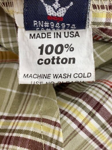 商品画像：90s/半袖シャツ/S/コットン/BEG/チェック/Made in USA 4