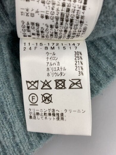 商品画像：7ゲージ アルパカ ニット ポロ カーディガン/M/ウール/BLU/11-15-1721-147// 4