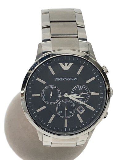 商品画像：クォーツ腕時計/クロノグラフ/アナログ/ステンレス/BLK/SLV/SS/AR-2460 1