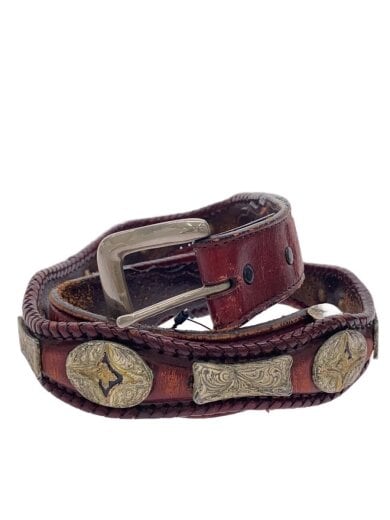 商品画像：ウェスタンベルト/コンチョ/レザー/BRW/メンズ// 1