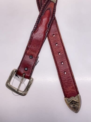 商品画像：ウェスタンベルト/コンチョ/レザー/BRW/メンズ// 2