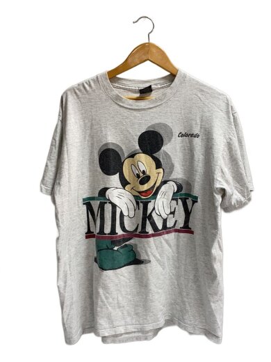 商品画像：SHERRYS/90s/USA製/ミッキー/両面プリント/Tシャツ/XL/コットン/GRY 1