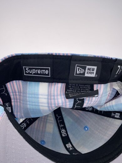 商品画像：Metallic Plaid S Logo New Era Cap/7 1/2/BLU/メンズ// 5