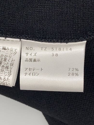商品画像：ロゴベルト付/ニット長袖ワンピース/38/BLK/無地/TZ-518114// 4