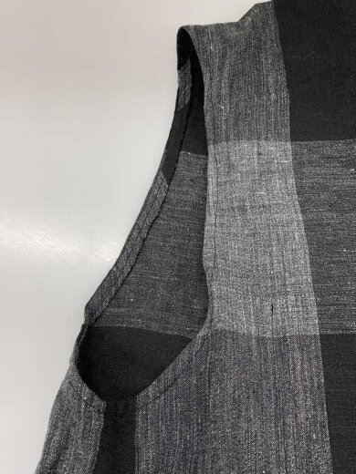 商品画像：Block Linen Sleeve less Shirt/シャツ/3/リネン/BLK/チェック/22S21// 4