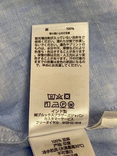 商品画像：半袖シャツ/XL/リネン/BLU 5