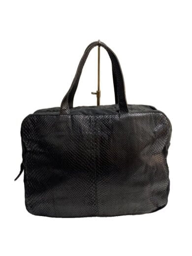 商品画像：PYTHON MINI BOSTON TOTE HAND BAG/ボストンバッグ/レザー/BLK 2