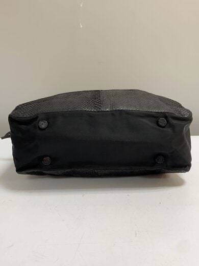 商品画像：PYTHON MINI BOSTON TOTE HAND BAG/ボストンバッグ/レザー/BLK 4