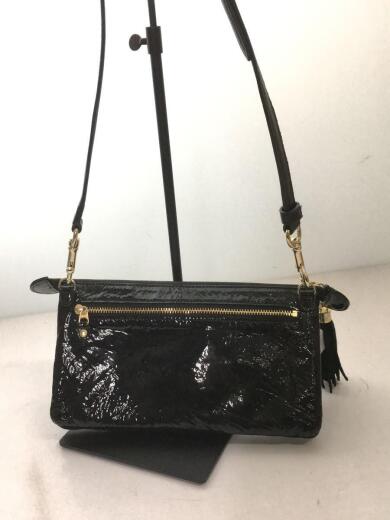 画像：ATAOショルダーバッグ/ブーブー/お財布ポシェット/ロゴ金具/エナメル/ブラック/無地3