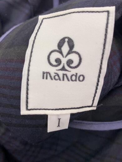 画像：MANDO20ss/カバーオールシャツ/ジャケット/1/レーヨン/ネイビー/チェック/20194-0013