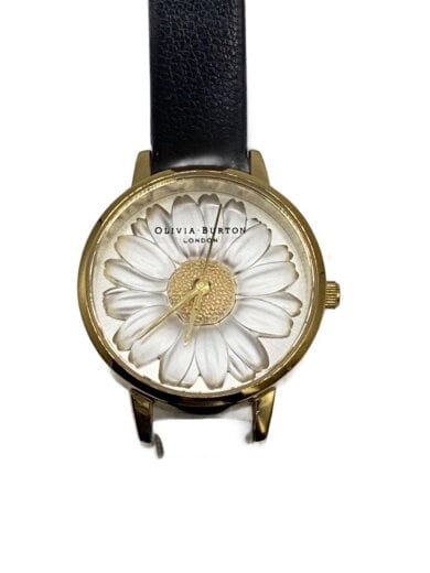 商品画像：クォーツ腕時計/アナログ/レザー/WHT/BLK 1