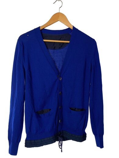 商品画像：カーディガン(薄手)/1/ウール/BLU/11-00211M 1