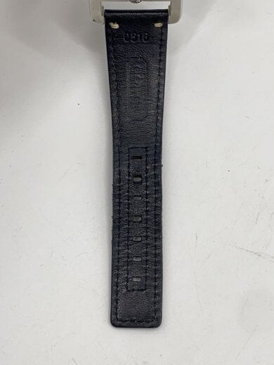 商品画像：クォーツ腕時計/アナログ/レザー/WHT/BLK 5