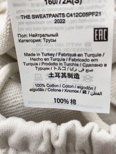 商品画像：スウェットパンツ/THE SWEATPANTS/S/コットン/WHT/無地/C412C05PF21// 5