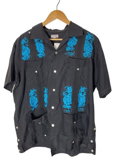 商品画像：ROLAN/キューバシャツ/半袖シャツ/42/ポリエステル/BLK 1