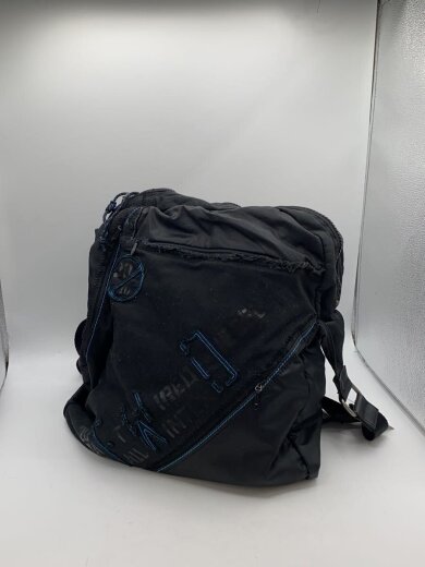 商品画像：ギミックショルダーバッグ/内側汚れ有/ナイロン/BLK 2
