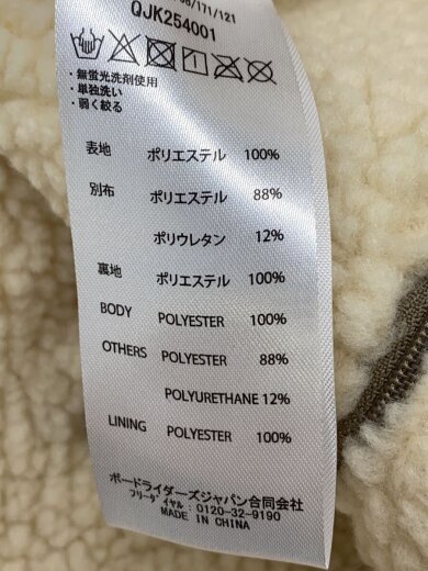 商品画像：フリースジャケット/XL/ポリエステル/IVO/QJK254001 4